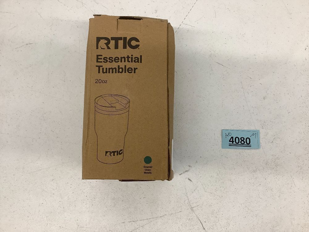 RTIC 20oz Essential Tumbler with Lid, Insulated, Stainless Steel, Metal, Double Wall Vacuum-Insulation, Ceramic Lined, Travel Cup - Image 4 - Lot 4080