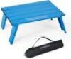 Ultralight Aluminum Mini Table, Foldable Small Beach Table with Retractable Legs, 66lbs/30kg Weight Capacity, Suitable for Picnic Camping Outdoor Hiking(Blue) - Thumbnail 1