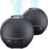 2 Pack Essential Oil Diffusers for Home - 200ml Aromatherapy Diffuser with 4 Timers & 7 Colors Night Lights, 20dB Quiet Working for 10 Hours, Auto Shut-Off - Thumbnail 1