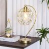 Crystal Table Lamps for Living Room, Gold Crystal Bedside Lamp, Modern Nightstand Lamps for Bedroom Home Office, Elegant Decorative Gold Desk Lamps for Girls Room, Single - Thumbnail 1