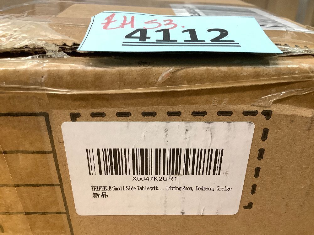 Narrow Side Table with Charging Station, Small End Table for Small Spaces, Slim Nightstand with Storage Basket, 3 Tier Skinny Bedside Table for Living Room, Bedroom, Greige - Image 2 - Lot 4112