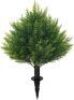 Artificial Cedar Topiary Ball Tree with Ground Spike, 16'' Fake Cedar Plant UV Resistant Artificial Shrubs, Faux Cypress Plant Fake Bushes for Front Porch Garden Indoor Outdoor - Thumbnail 1