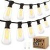 Outdoor String Led Patio Lights - 100Ft 30M Outside Waterproof Light ST38 Shatterproof Bulb Connectable Hanging Outdoor Electric Lighting for Backyard Yard Gazebo Porch Party - Thumbnail 1