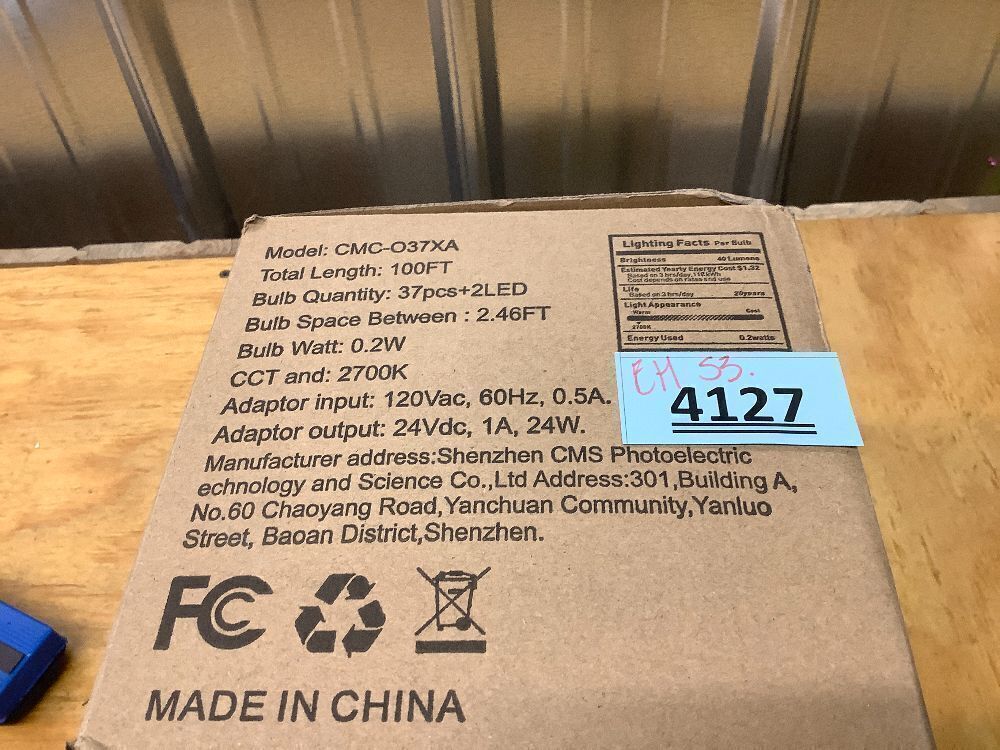 Outdoor String Led Patio Lights - 100Ft 30M Outside Waterproof Light ST38 Shatterproof Bulb Connectable Hanging Outdoor Electric Lighting for Backyard Yard Gazebo Porch Party - Image 2 - Lot 4127