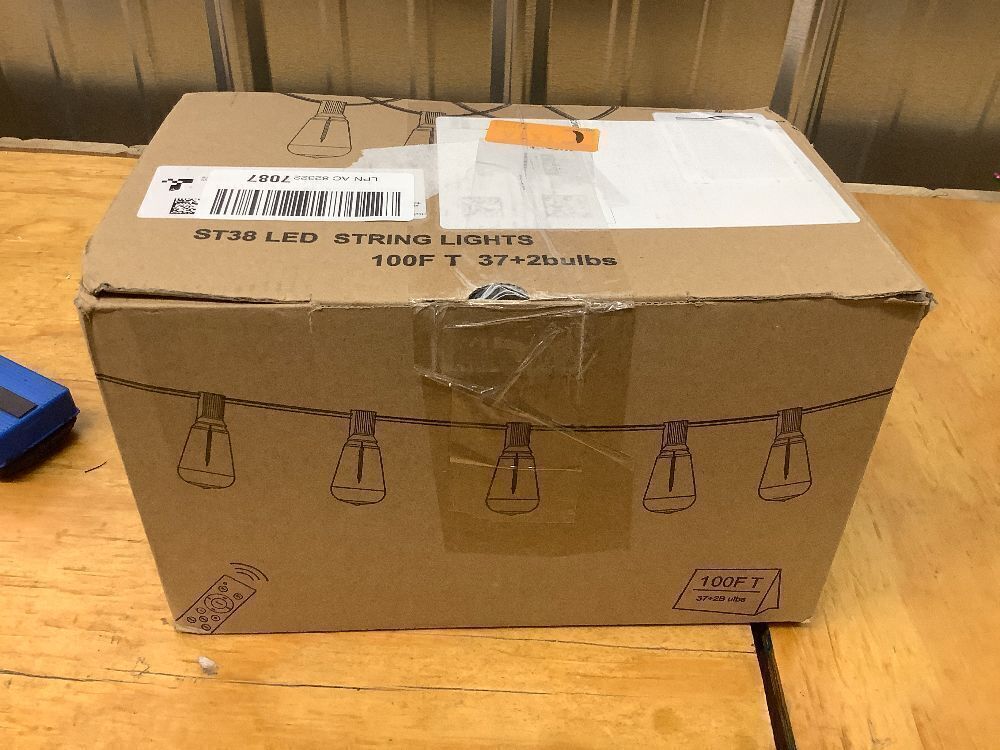 Outdoor String Led Patio Lights - 100Ft 30M Outside Waterproof Light ST38 Shatterproof Bulb Connectable Hanging Outdoor Electric Lighting for Backyard Yard Gazebo Porch Party - Image 4 - Lot 4127