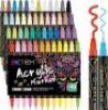 Betem 48 Colors Dual Tip Acrylic Paint Pens Markers - Thumbnail 1
