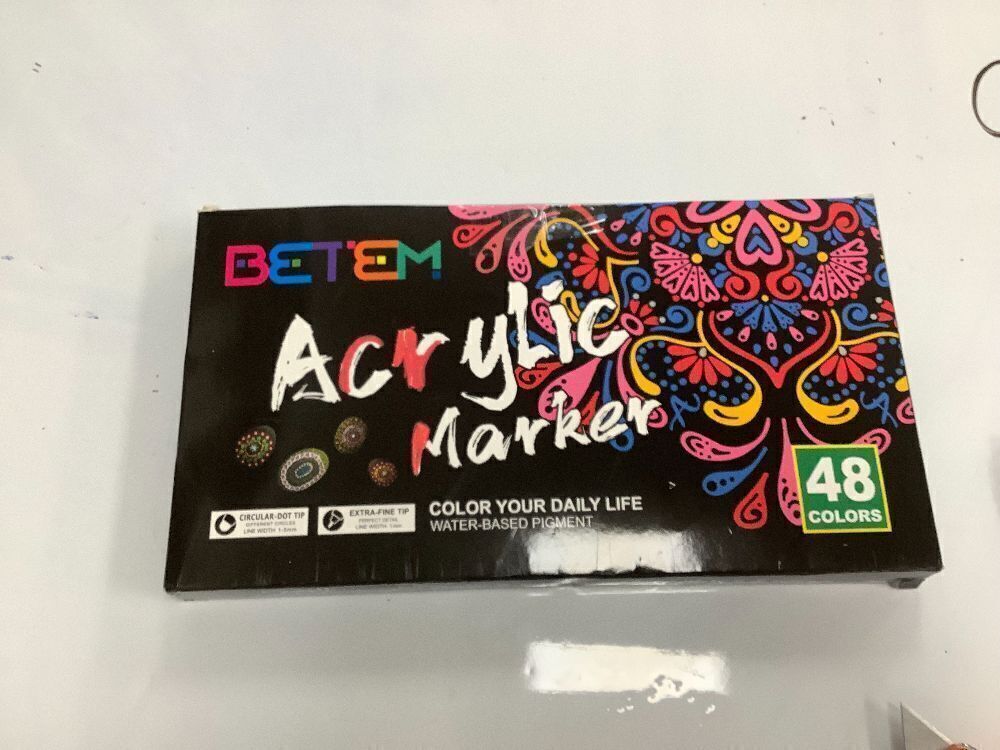 Betem 48 Colors Dual Tip Acrylic Paint Pens Markers - Image 3 - Lot 4411