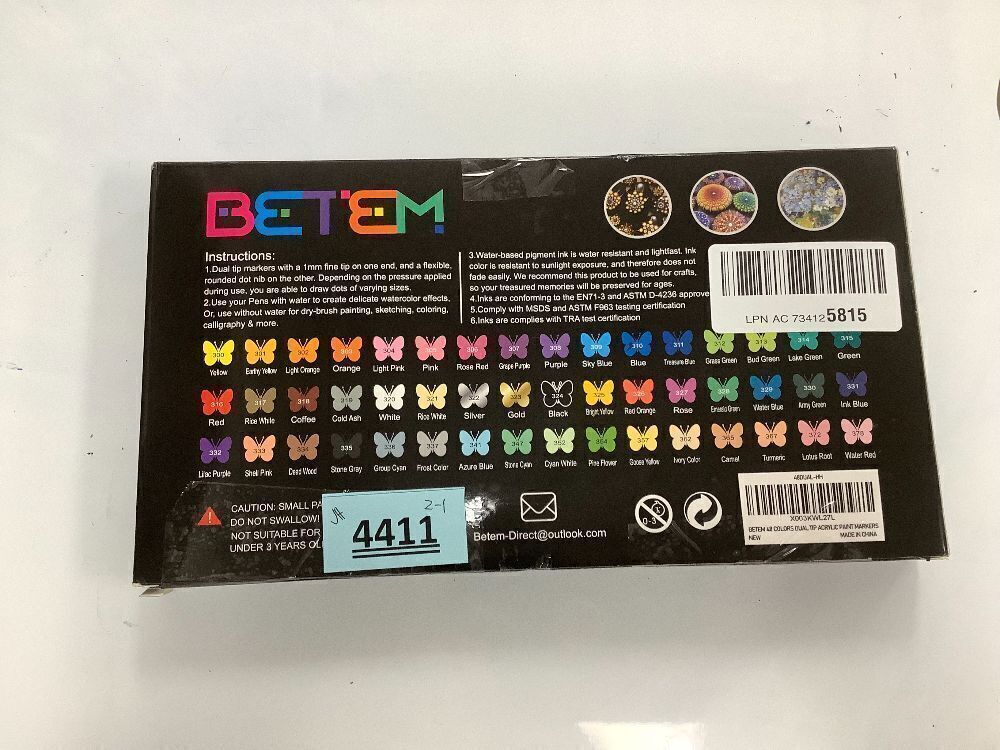 Betem 48 Colors Dual Tip Acrylic Paint Pens Markers - Image 4 - Lot 4411