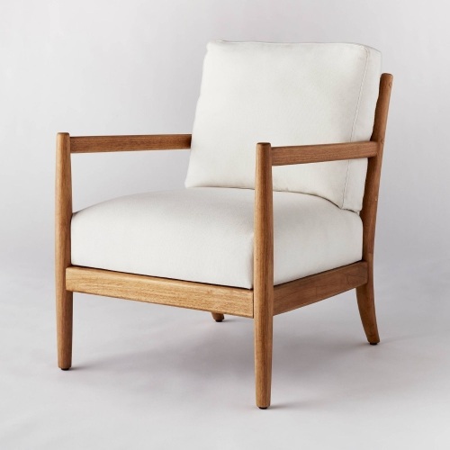 Park Valley Ladder Back Wood Arm Accent Chair - Lot 197