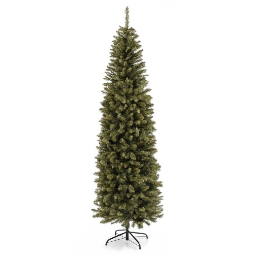 7.5ft Premium Hinged Fir Pencil Artificial Christmas Tree w/ Foldable Stand, Easy Assembly - Lot 224