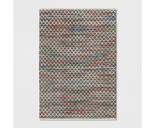 5'x7' Striped Diamond Woven Area Rug - Lot 294