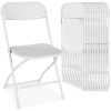 Set of 10 Folding Stacking Plastic Chairs w/ Non-Slip Feet - Thumbnail 1