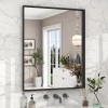 Black Bathroom Mirrors for Over Sink, 36"x 24" Wall Vanity Mirror, Matte Framed Rectangle - Thumbnail 1