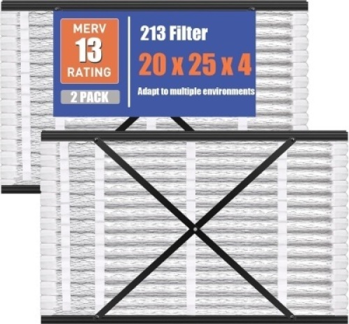 213 Replacement Filter Compatible with Aprilaire Whole House Air Purifiers 1210, 1620, 2120, 2200, 2210, 2216, 3210, 4200, 20x25x4 Furnace Air Filter - Lot 3330