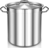 Falaja Large Stock Pot with Lid - 35 Quart - Thumbnail 1