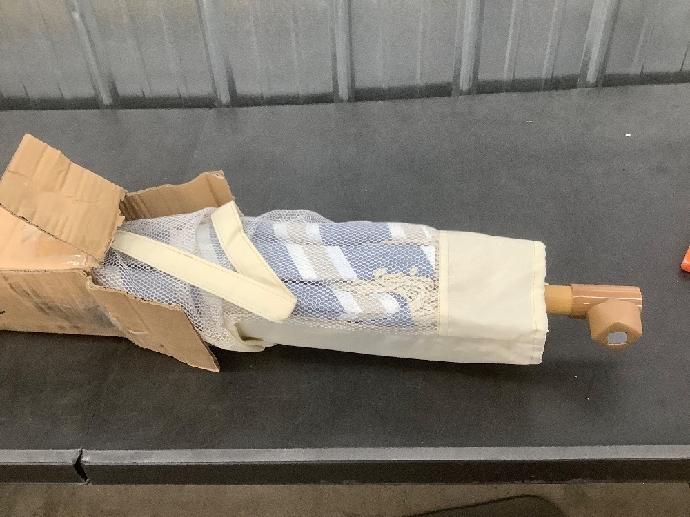 Tempera 7ft Outdoor Patio Umbrella with Carry Bag,Beach Umbrella with Fringe|Vintage - Image 2 - Lot 3349