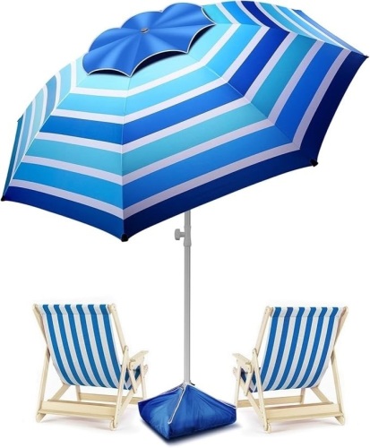 8ft large beach umbrella - Lot 3580