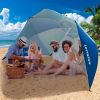 Beach Shelter Umbrella Premiere UPF 50+ Umbrella Shelter for Sun and Rain Protection for Adult (10-Foot, Blue Green) - Thumbnail 1