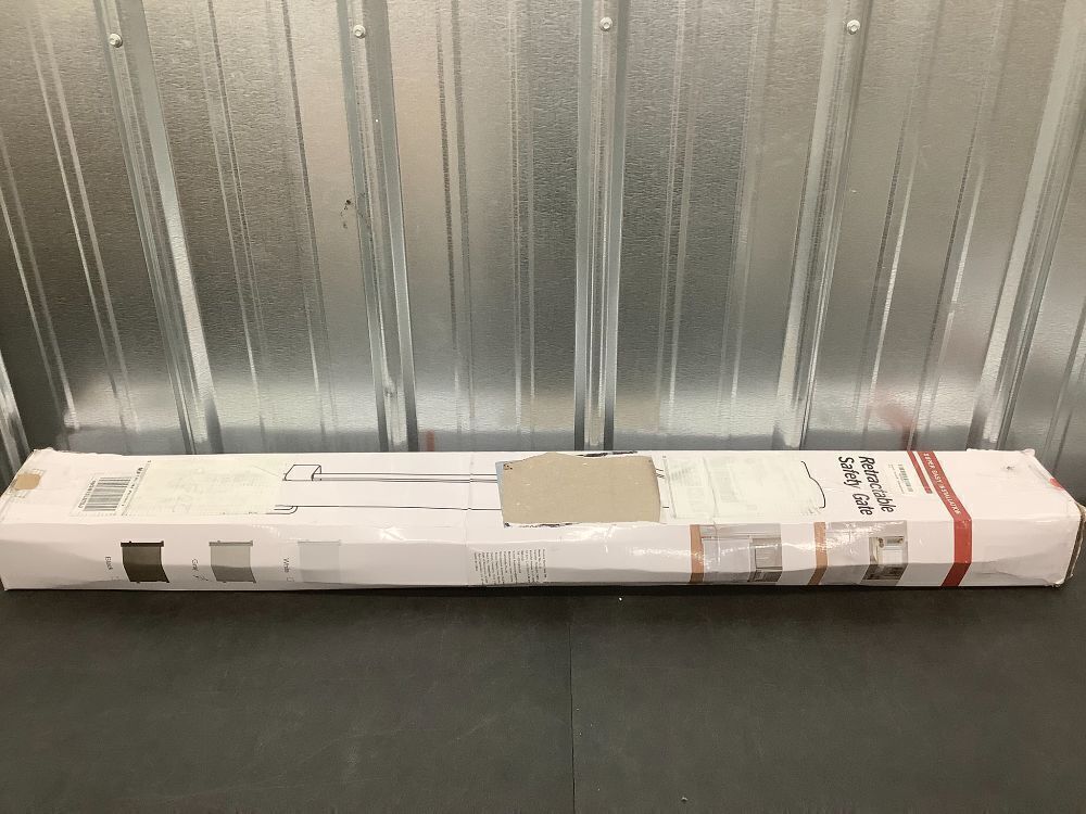 Reinforced 42” Extra Tall x 80” Wide Retractable Baby Gates with Rods to Prevent Crawling Through, Extra Tall Dog Gate for Large Openings Indoor Long Mesh Pet Gate for Stairs and Doorways, Gray - Image 4 - Lot 3586