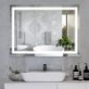 LED Bathroom Mirror, 36x28 inch Frontlit Bathroom Vanity Mirrors with Lights, Mirrors for Wall with Smart Touch Button, 3 Colors, Anti-Fog, Memory, Stepless Dimmable Makeup Mirror - Thumbnail 1