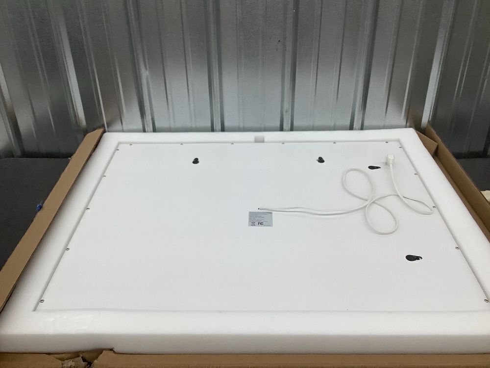 LED Bathroom Mirror, 36x28 inch Frontlit Bathroom Vanity Mirrors with Lights, Mirrors for Wall with Smart Touch Button, 3 Colors, Anti-Fog, Memory, Stepless Dimmable Makeup Mirror - Image 2 - Lot 3592