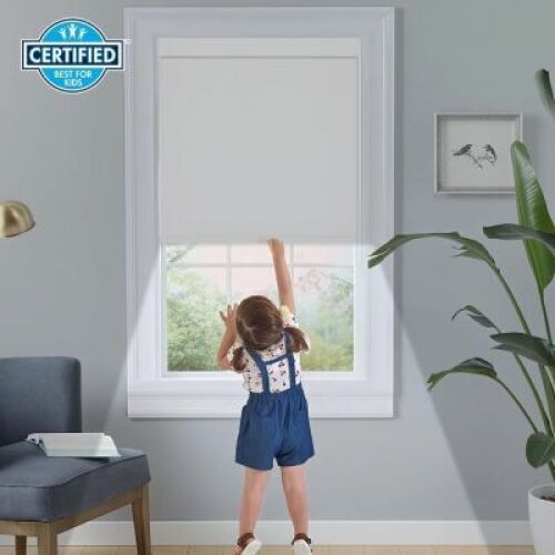 Persilux Blackout Roller Blinds 36x72in White - Lot 3593