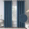 2 Panels Vintage Fashion Bedroom Curtains Blocking All Sun Light Blue Jean Denim Curtains Drapes for Living Room,W52 x L84 Inch - Thumbnail 1