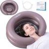 Large Portable Inflatable Hair Washing Basin for Bedridden - Wash Hair in Bed with Inflatable Shampoo Bowl.Hair Washing Basin for Elderly,Disabled,Injured,Ideal Inflatable Sink for Locs Detox - Thumbnail 1