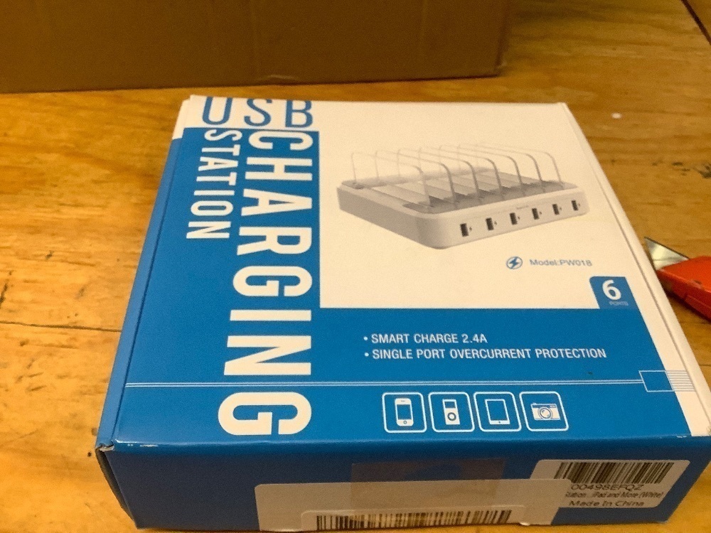 Charging Station for Multiple Devices,60W 6 Port Charger Station with 7 Mixed Charging Cables,USB Charging Dock,Compatible with Cellphone,Tablet, Kindle, iPhone iPad and More (White) - Image 3 - Lot 3618