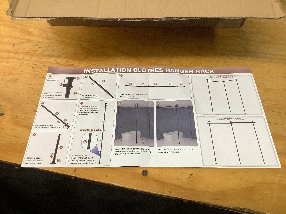 Room Divider, No Drilling Floor to Ceiling Room Divider Curtain Rods Freestanding Tension Rod Wall Divider Heavy Duty Black Room Dividers for Privacy,Partition Separators, 28-114inch(W) 4-10ft (H) - Image 2 - Lot 3630