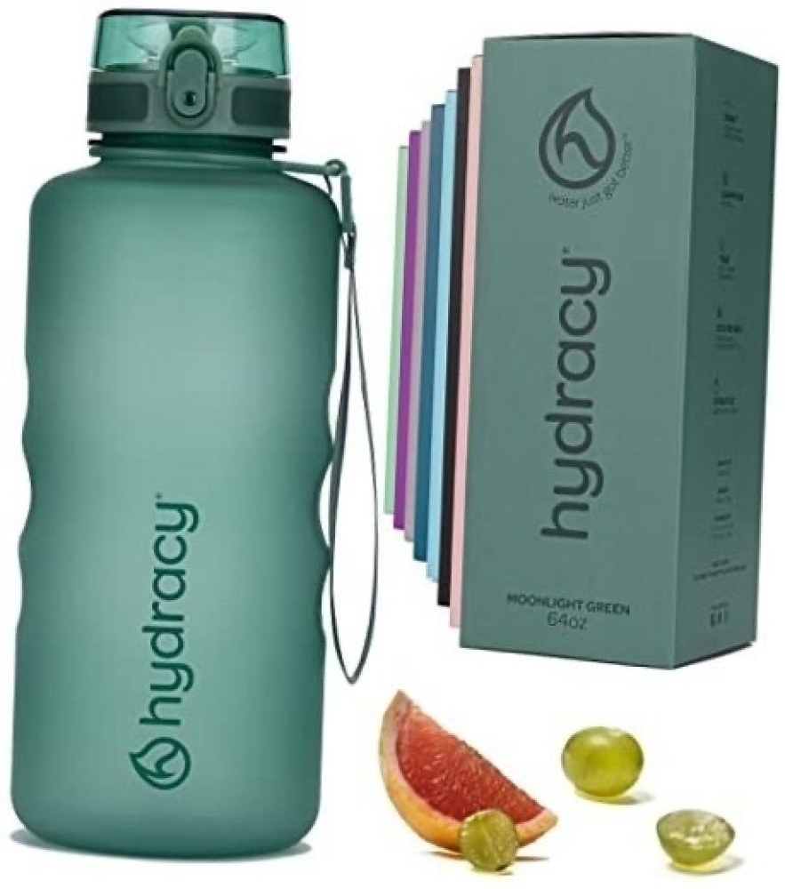 Water Bottle with Time Marker -Large BPA Moonlight Green 64 oz - Fast Flow - Image 1 - Lot 3641