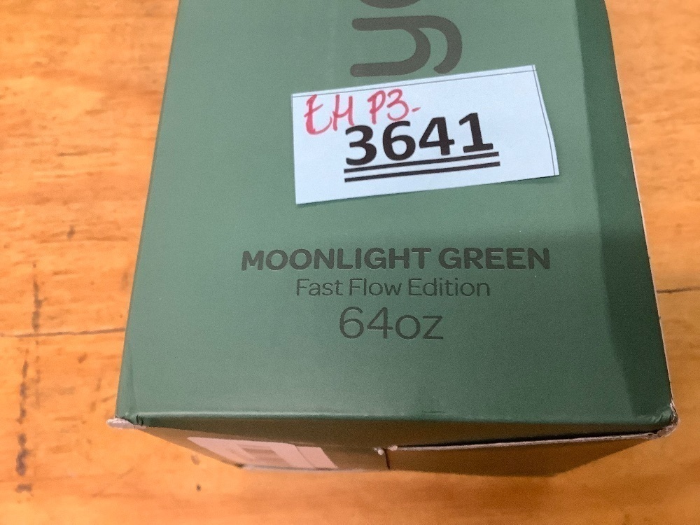 Water Bottle with Time Marker -Large BPA Moonlight Green 64 oz - Fast Flow - Image 4 - Lot 3641