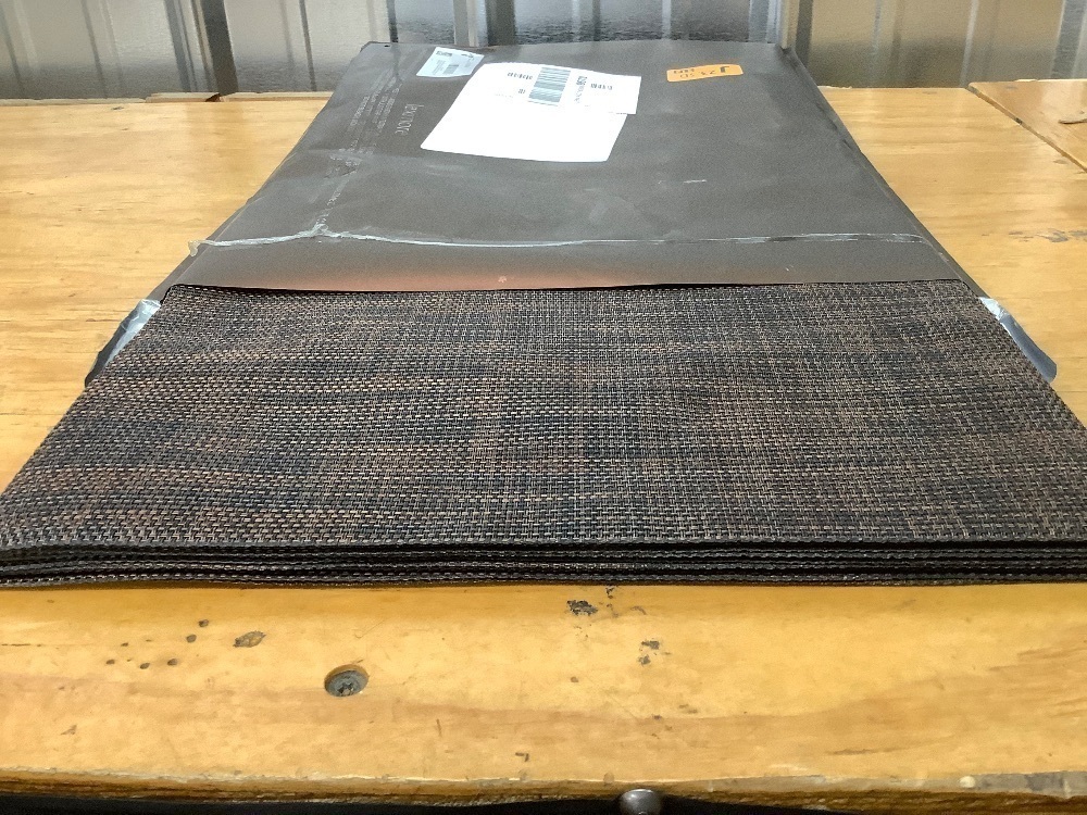 LEXMORE PlaceMats Set of 12 Vinyl/Plastic Woven Place Mats for Kitchen Table Indoor/Outdoor Washable PlaceMat Wipeable Dining Table Mats(Black/Brown) - Image 2 - Lot 3660