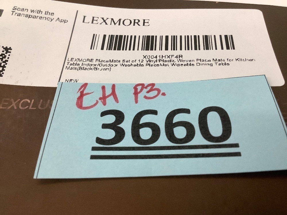 LEXMORE PlaceMats Set of 12 Vinyl/Plastic Woven Place Mats for Kitchen Table Indoor/Outdoor Washable PlaceMat Wipeable Dining Table Mats(Black/Brown) - Image 4 - Lot 3660