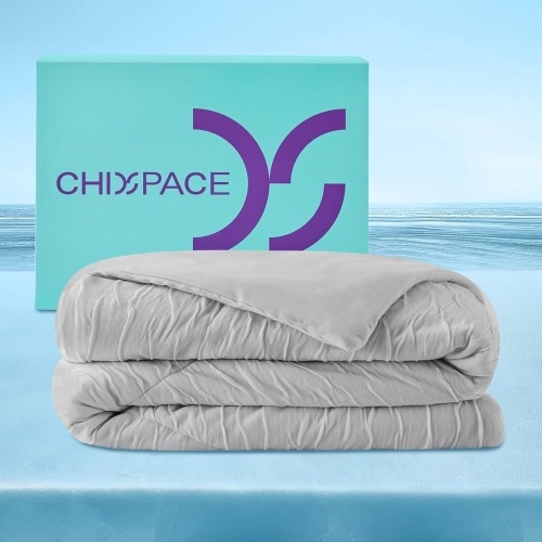 Cooling Comforter King/Cal King Size - Lightweight Summer Comforter for Hot Sleepers and Night Sweats, Q-Max 0.4 with Japanese Arc-Chill Cold Tech Fabric, Cooling Blanket Grey - Lot 3661
