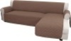 Sofa Slipcover L Shape Sofa Cover Sectional Couch Cover Chaise Lounge Slip Cover Reversible Sofa Cover Sectional Sofa Protector Cover for Kids Children Dog Cat (X-Large, Brown/Brown) - Thumbnail 1