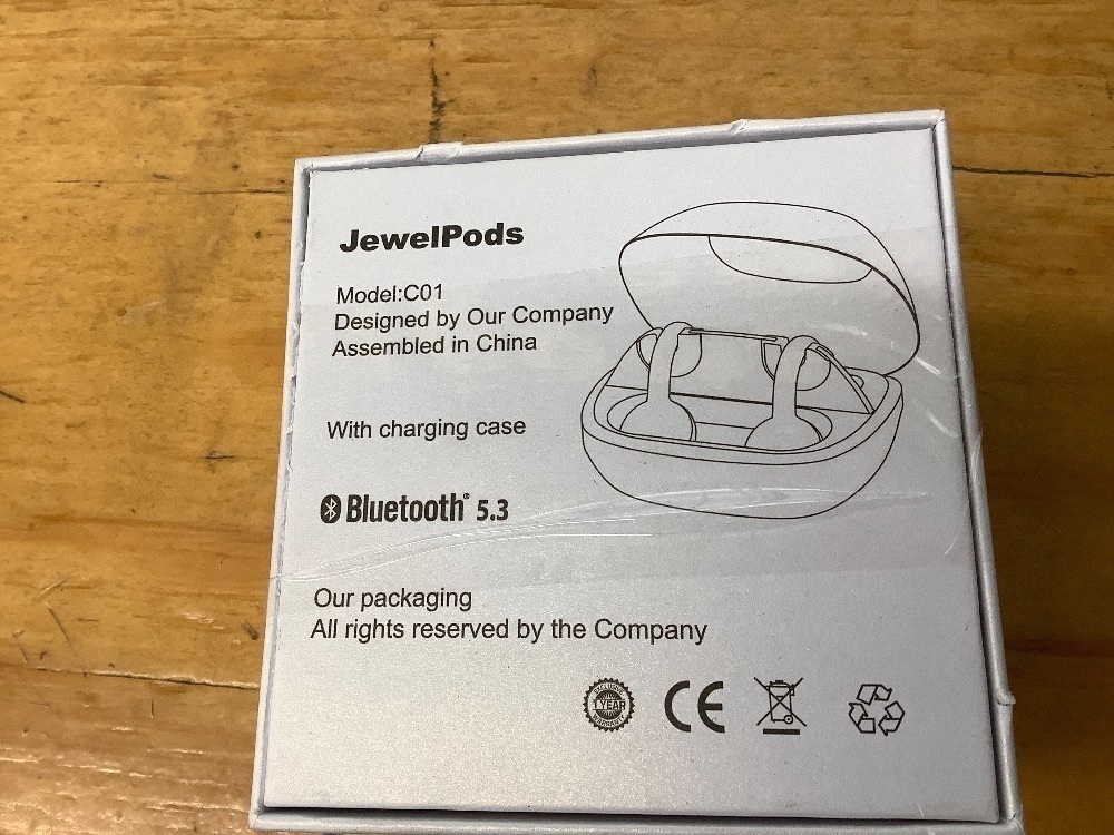 JewelPods C01 Wireless Earbuds (White Gold) - Image 6 - Lot 3685
