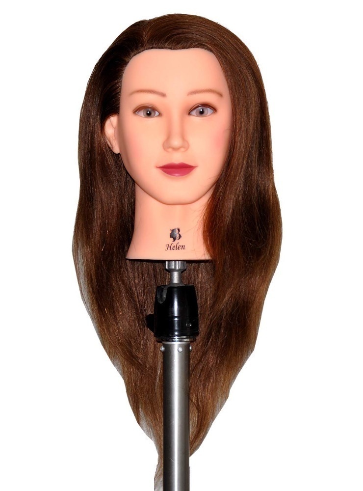 Cosmetology Mannequin Manikin Training Head with Human Hair (HELEN - Image 1 - Lot 3728