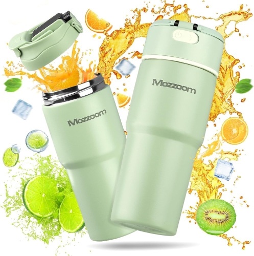 Portable Blender for Smoothies and Shakes,Personal Blender, 15 oz Vacuum Insulated Stainless Steel Keep Cold - Lot 3732