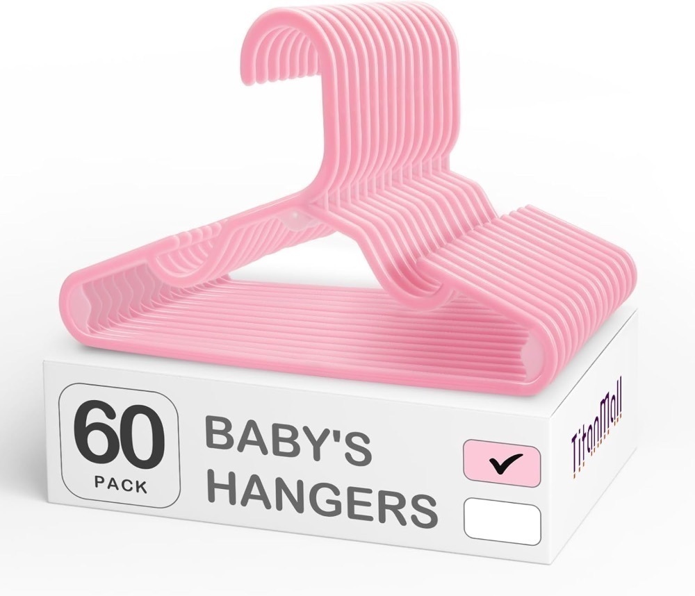Pink 60ct baby hangers - Image 1 - Lot 3739