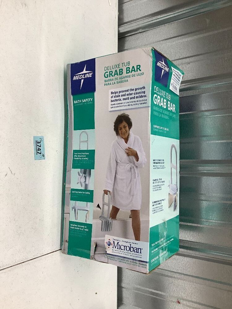 Medline Bathtub Grab Bar w/ Microban - Image 3 - Lot 3747