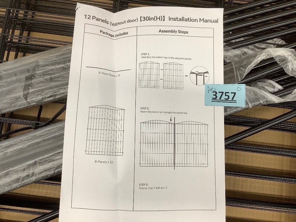 INJOPEXI Decorative Garden Fence 12 Panels 23.6ft (L)×30in (H) Garden Fence - Image 4 - Lot 3757