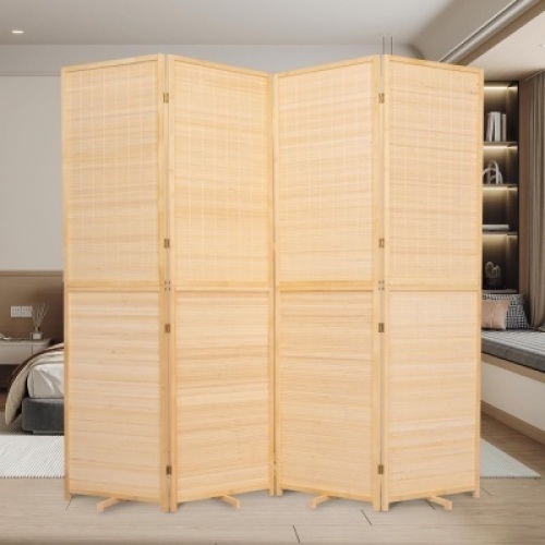 Bamboo Room Divider Folding Privacy Screens - Lot 3759
