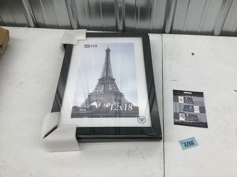 VCK Poster Frames 12x18 Black Set of 4,Solid Wood Picture Frames for Wall Mounting Hanging Art and Puzzle Frame - Image 2 - Lot 3760
