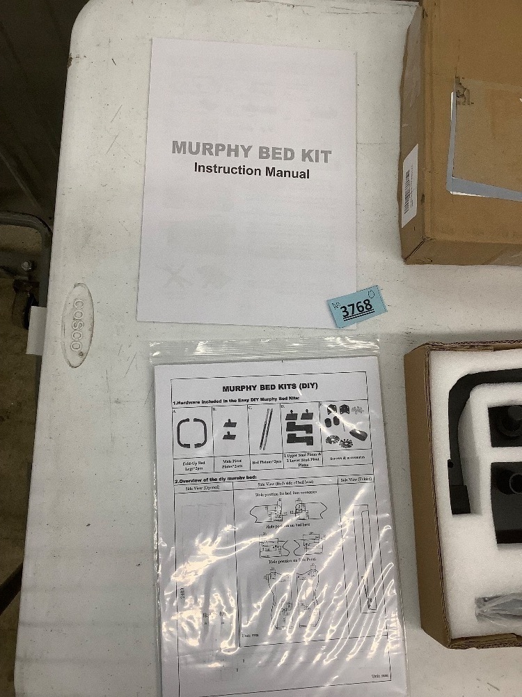 Queen Size Deluxe Murphy Bed Kit, Vertical Murphy Bed Hardware Kit, - Image 3 - Lot 3768