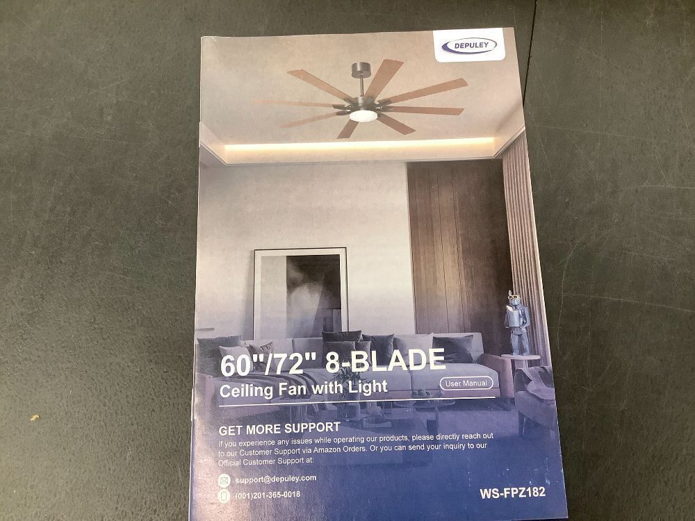 Depuley 60" Ceiling Fan with Lights - Image 3 - Lot 3845