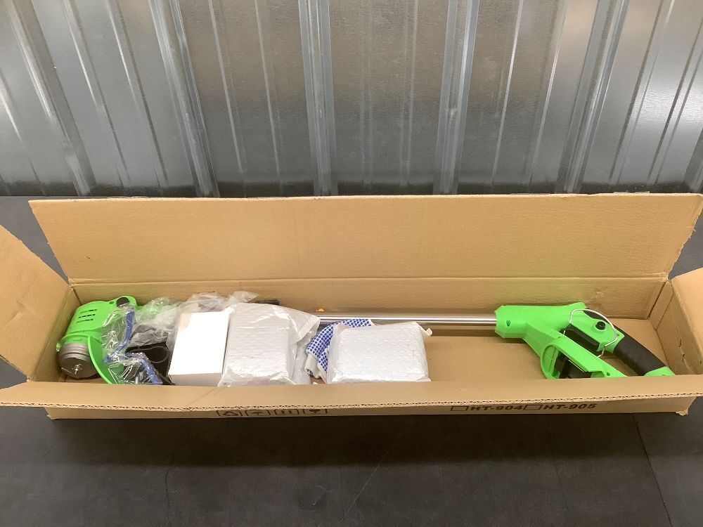Electric Weed Wacker Cordless, 2TV Weed Cordless Eater, 4 in 1 Lightweight Stringless Brush Cutter, with 2 Pcs 4.0 Ah Battery Grass Trimmer, 4 Types Blades for Yard Clearing (Green - Image 3 - Lot 3884