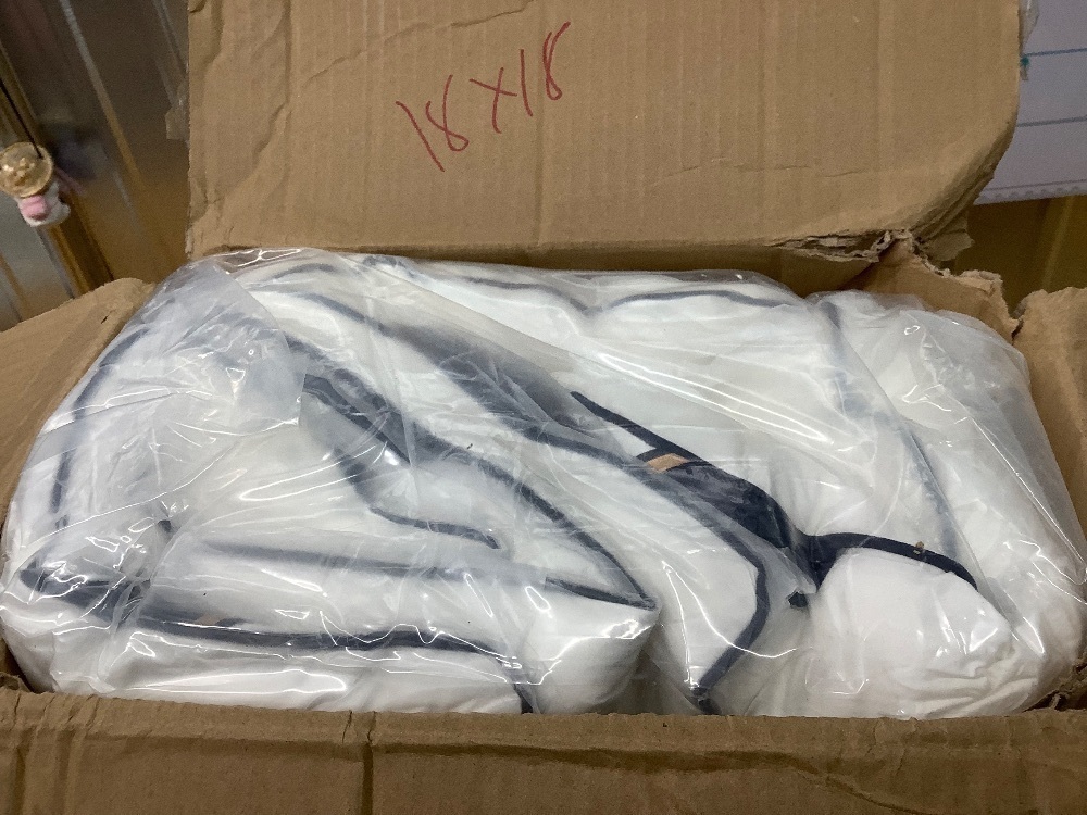 Siluvia Decorative 20x20 Pillow Inserts Set of 4 - Square Throw 20 Pillows with 100% Cotton Cover for Sofa, Couch, and Bed - White - Image 2 - Lot 3902