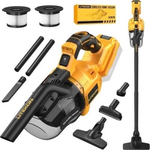 Cordless Vacuum Compatible with 𝗗𝗘-𝗪𝗔𝗟𝗧 20V Max Battery (No Battery), Handheld Battery Powered Vacuum Cleaner for Wood Floor, Carpet, Car Cleaning, 125AW (Tool Only) - Lot 3973