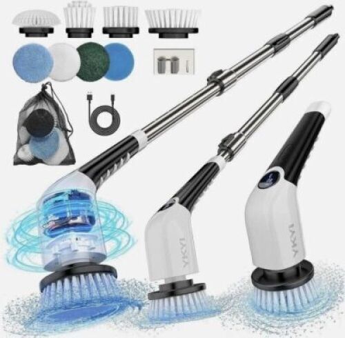 Electric Spin Scrubber Cordless 8-in-1 Cleaning Brush - Lot 3984